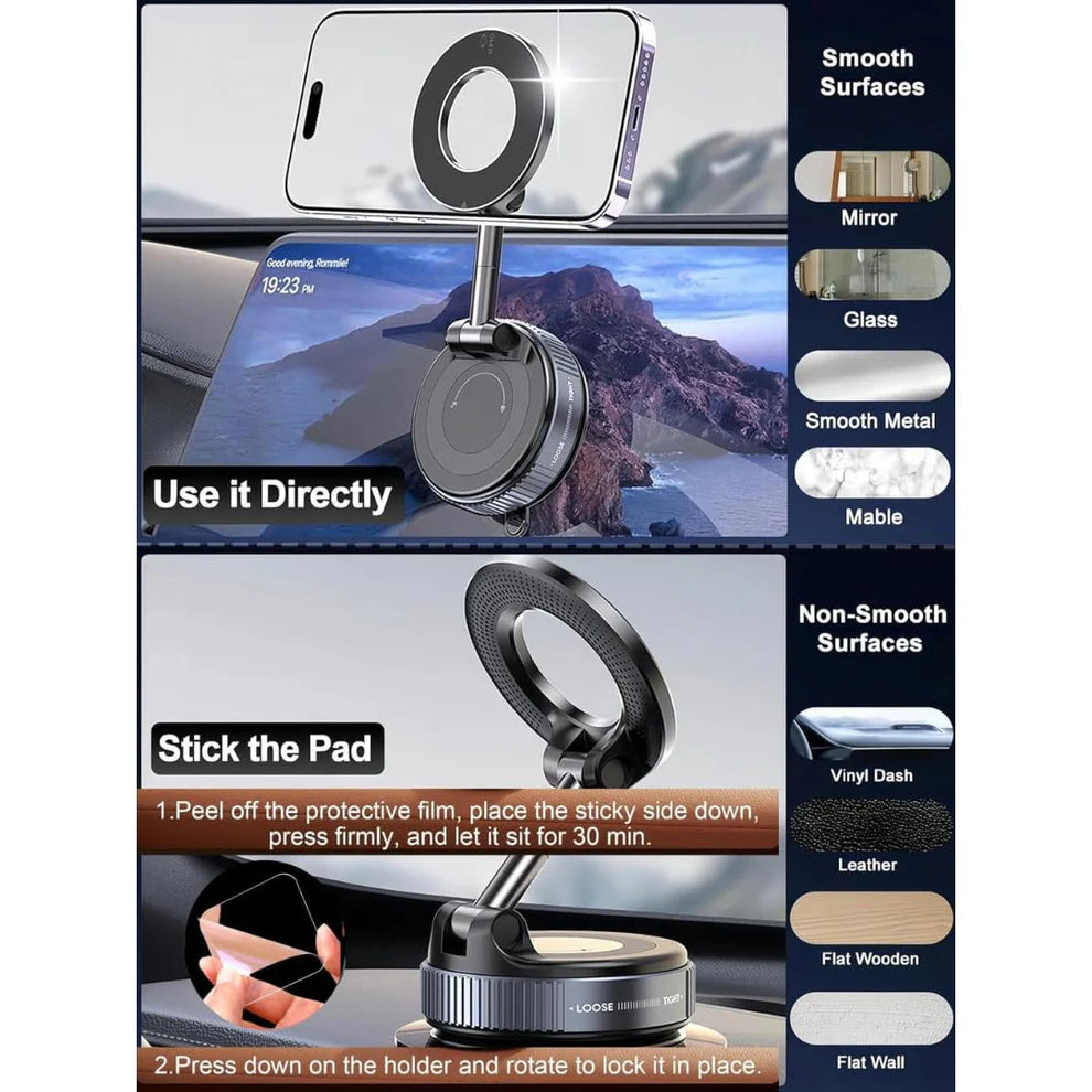 360° Vacuum Magnetic Phone Holder