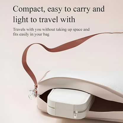 Small Travel LED Makeup Mirror Case with Adjustable Brightness